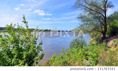 Warsaw, Poland. 11 August 2025. Vistula River in Wawer district 131763341
