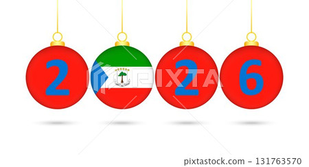 Equatorial Guinea Flag Christmas Balls 2026 Decoration. 131763570