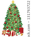 聖誕禮物和閃閃發光的聖誕樹的插圖 131763722