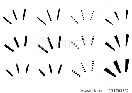 Three-line line drawing set for the upper left (monochrome) Three-line line drawing set for the upper left (monochrome) 131763862