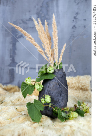 Vase with flowers on a white background. Vase with flowers on a white background. 131764855