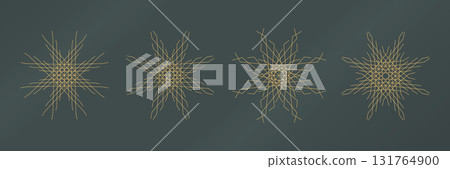 Thin line modern snowflake ice crystals. Winter elegant concept. Simple Christmas vector symbol. Thin line modern snowflake ice crystals. Winter elegant concept. Simple Christmas vector symbol. 131764900