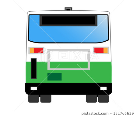 Route bus seen from behind 131765639