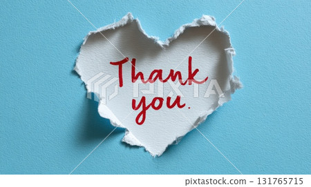 red thank you letter in form of heart red thank you letter in form of heart 131765715