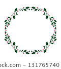 Christmas wreath. Christmas Holy berry wreath. Invitation, banner, template, copy space. 131765740