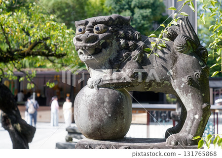 太宰府天滿宮, 狛犬雕像, 石獅守護神, 青空光影, 日本神社 131765868