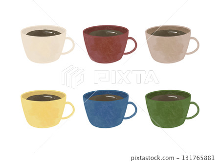 多彩的杯子 131765881
