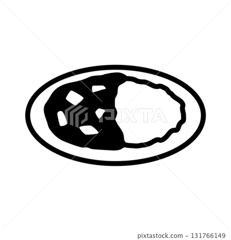 Curry icon, curry served in a bowl Curry icon, curry served in a bowl 131766149