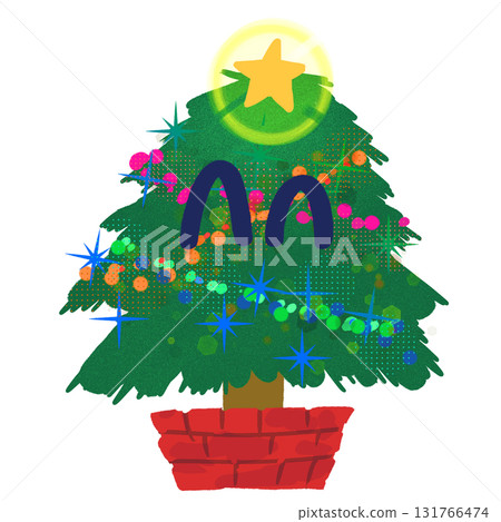 Smiling Christmas tree Smiling Christmas tree 131766474