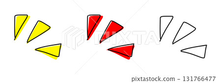 Surprise and discovery cartoon icon Black Red Yellow 131766477