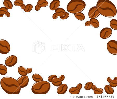 咖啡豆框架材料 | 咖啡館海報、菜單背景、商店卡片和食品包裝的設計材料 131766735