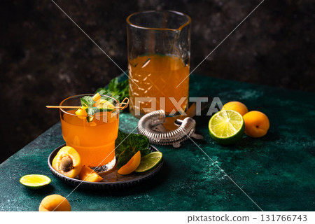 Fresh summer apricot healthy drink Fresh summer apricot healthy drink 131766743