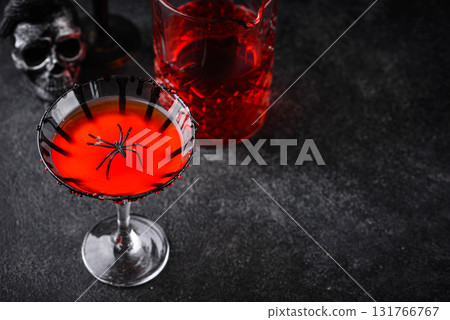 Spooky red Halloween monster cocktail Spooky red Halloween monster cocktail 131766767