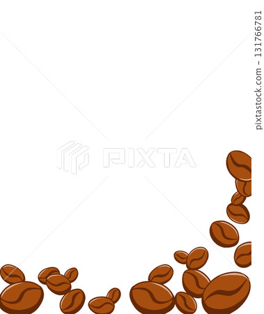 咖啡豆框架材料 | 推薦用於咖啡館海報、菜單背景、商店卡片和食品包裝 131766781