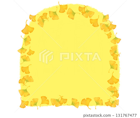 Watercolor-style ginkgo illustration autumn arch frame and speech bubble material | Natural design that gives you a sense of Japanese autumn Watercolor-style ginkgo illustration autumn arch frame and speech bubble material | Natural design that gives you a sense of Japanese autumn 131767477