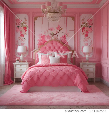 stylish bed 131767553