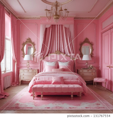 Fashionable bedroom 131767554