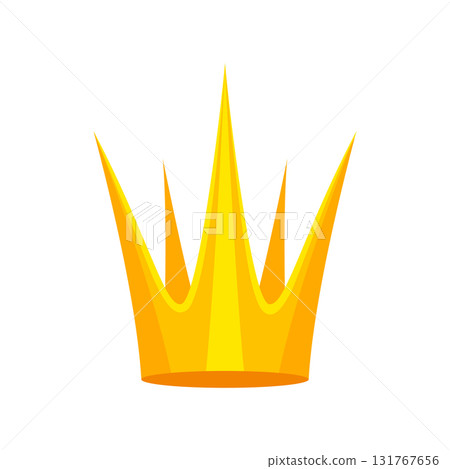 Royal crown illustration. Graphic stylized gold icon. Royal crown illustration. Graphic stylized gold icon. 131767656