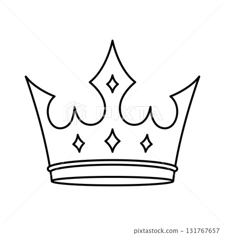 Royal crown illustration. Graphic stylized line icon. Royal crown illustration. Graphic stylized line icon. 131767657
