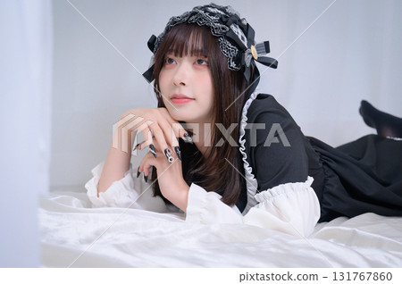 Landmine girl sleeping in bed Landmine girl sleeping in bed 131767860