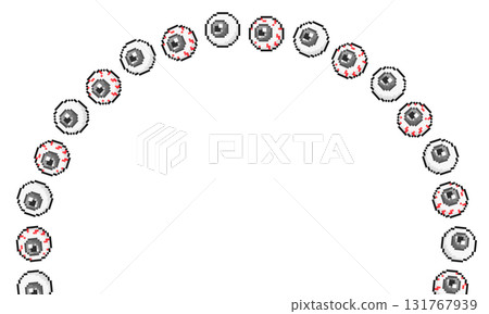 眼球像素藝術萬聖節拱門框架材質/遊戲風格的萬聖節背景 眼球像素藝術萬聖節拱門框架材質/遊戲風格的萬聖節背景 131767939