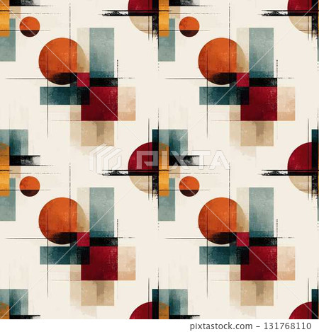 Retro Futurism Geometric Pixel Shapes in Rust and Mint Green Abstract Seamless Collage Art Retro Futurism Geometric Pixel Shapes in Rust and Mint Green Abstract Seamless Collage Art 131768110