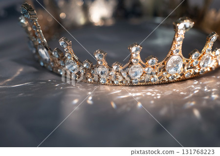 Royal sparkle crown, majestic jewelry. Beauty contest 131768223