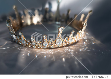Royal sparkle crown, majestic jewelry. Beauty contest 131768224