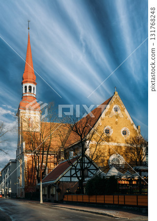 Parnu, Estonia. View Of Lutheran Church Of St. Elizabeth In Sunny Winter Day 131768248