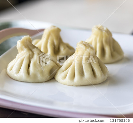 Traditional Georgian meal called khinkali 131768366