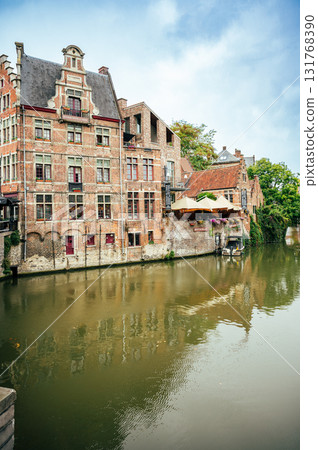 Ghent, Belgium - October 3, 2025 - Autumn day in Historical center of Ghent Ghent, Belgium - October 3, 2025 - Autumn day in Historical center of Ghent 131768390
