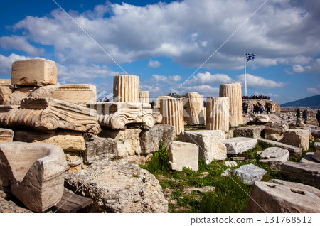 Parthenon temple on a sinset. Acropolis in Athens, Greece. The Parthenon is a temple on the Athenian Acropolis in Greece, dedicated to the goddess Athena. Parthenon temple on a sinset. Acropolis in Athens, Greece. The Parthenon is a temple on the Athenian Acropolis in Greece, dedicated to the goddess Athena. 131768512