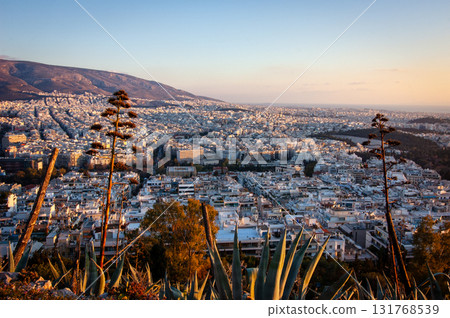 The picture is taken from Lycabettus hill - the famous view point of the city and its highest point. 131768539