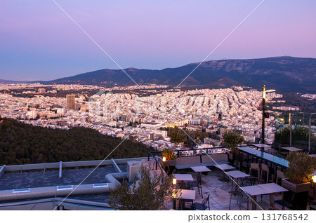 The picture is taken from Lycabettus hill - the famous view point of the city and its highest point. The picture is taken from Lycabettus hill - the famous view point of the city and its highest point. 131768542