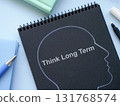 Think long term phrase inside head outline. Future vision. 131768574