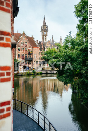 Ghent, Belgium - October 3, 2025 - Autumn day in Historical center of Ghent 131768710