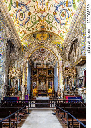 Coimbra , Portugal - Mar 14, 2025: Sao Miguel Chapel is a chapel of University of Coimbra, Portugal Coimbra , Portugal - Mar 14, 2025: Sao Miguel Chapel is a chapel of University of Coimbra, Portugal 131768889