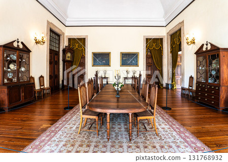 Mafra, Portugal - Apr 11, 2025: Interior of the Mafra National Palace at Mafra, Portugal. 131768932