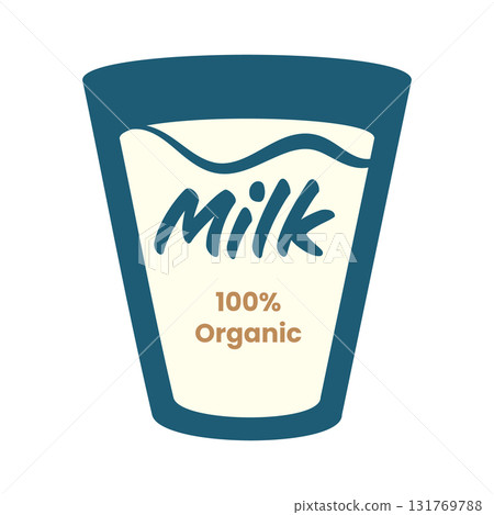 This graphic highlights the importance of environmental conservation through a visually appealing display of an organic milk product. The design emphasizes freshness and eco-friendly practices. 131769788