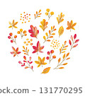 Autumn colorful leaves illustration 131770295