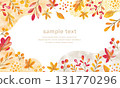 Vector illustration frame of autumn leaves 131770296