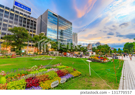 北海道札幌大通公園的夜景 131770557