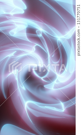 Abstract swirl of soft glowing blue and pink light curves forming a dreamy iridescent vortex 131770751