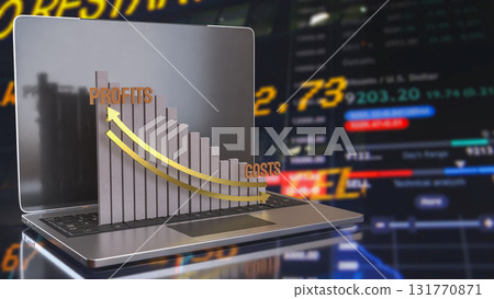 The Chart for Profit and costs for Business concept 3d Rendering. The Chart for Profit and costs for Business concept 3d Rendering. 131770871