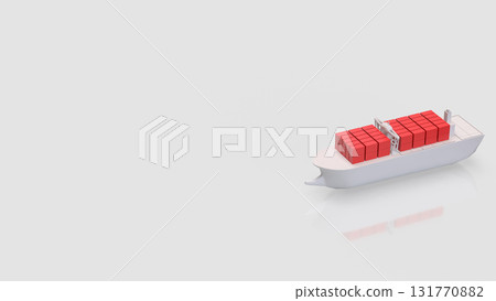The Ship for Transport or Business concept 3d Rendering. 131770882