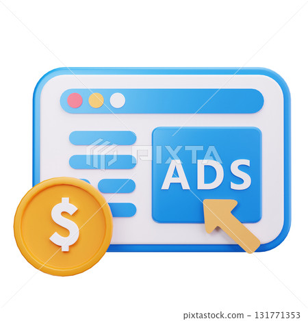3D Online Paid Advertising Interface 131771353