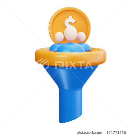 3D Marketing Funnel Conversion Strategy 3D Marketing Funnel Conversion Strategy 131771356