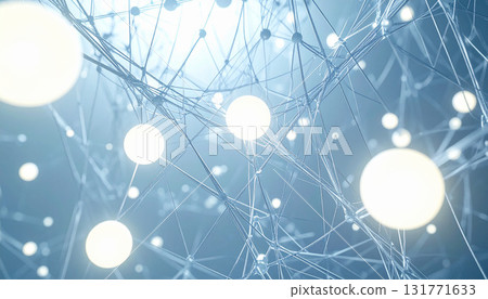 Network structure and light particles create a connection Network structure and light particles create a connection 131771633