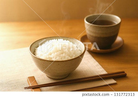 秋天的氣息，餐桌的溫暖。水果、蔬菜、米飯、蘑菇等圖片素材。 131772313