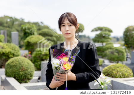 a visit to a grave  131772419